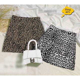 Chân váy chữ A họa tiết beo size M