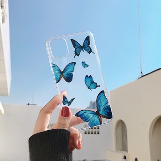 Ốp Điện Thoại Trong Suốt In Hình Bướm Xinh Xắn Cho Iphone 11 X Xs Xr Max I 8 I 7