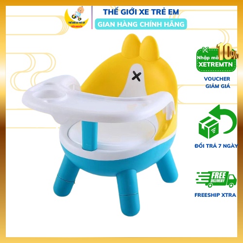 Ghế ăn dặm cho bé đa năng 2 in 1 cao cấp, Ghế ăn dặm kiêm bô vệ sinh cho bé tiện lợi