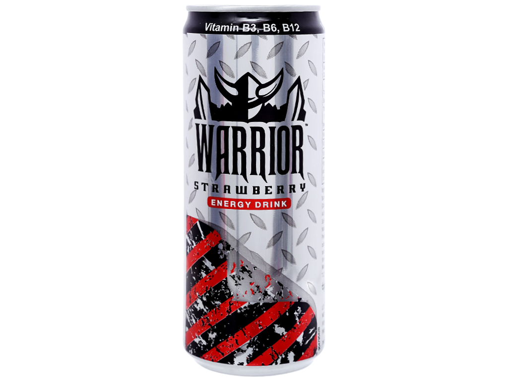 Thùng 24 Lon Nước Tăng Lực Warrior 325ml - Bao bì thay đổi theo tùy đợt nhập hàng