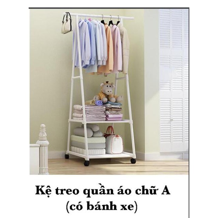 Giá treo quần áo chữ A kim loại cao 2 tầng để giày dép túi xách youngcityshop 30.000 youngcityshop 30.000