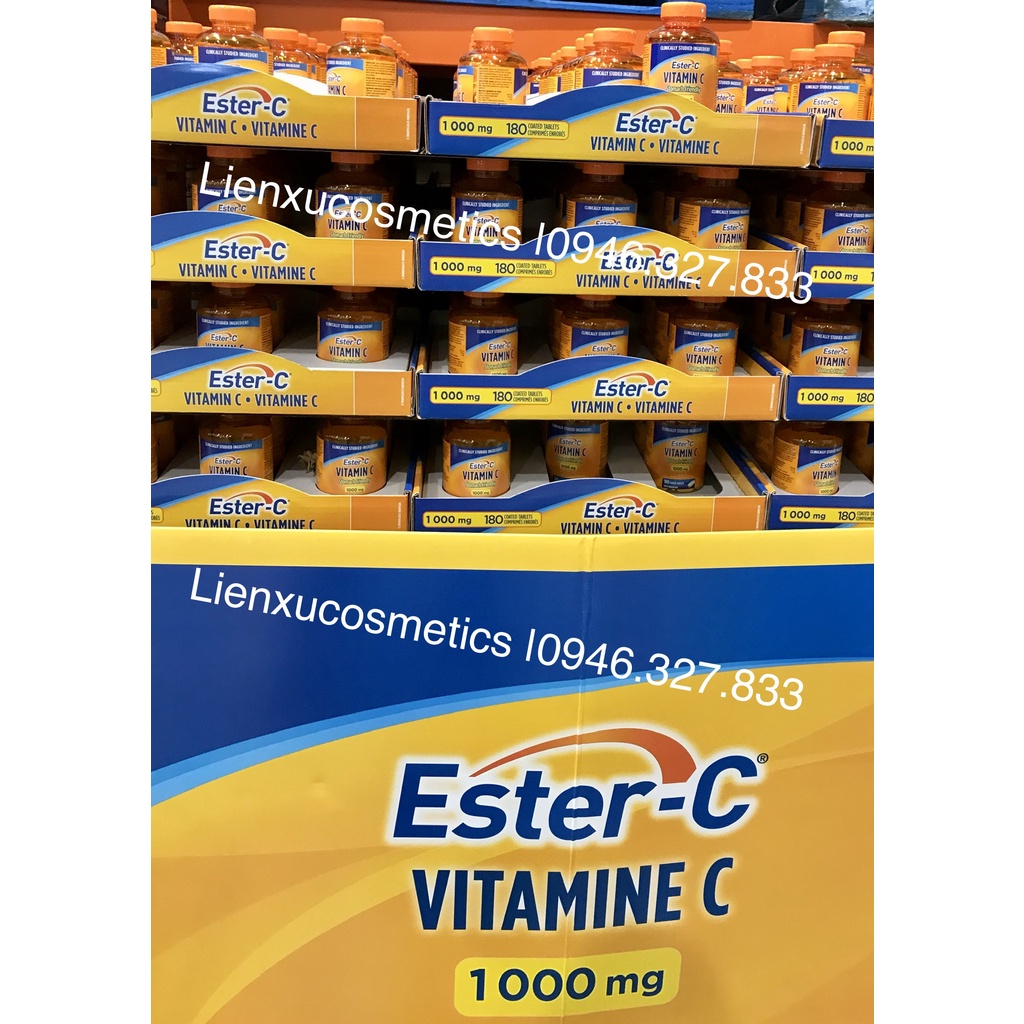 Viên nén Ester-C Vitamin C 1000mg, 180 viên; made in Canada 🇨🇦