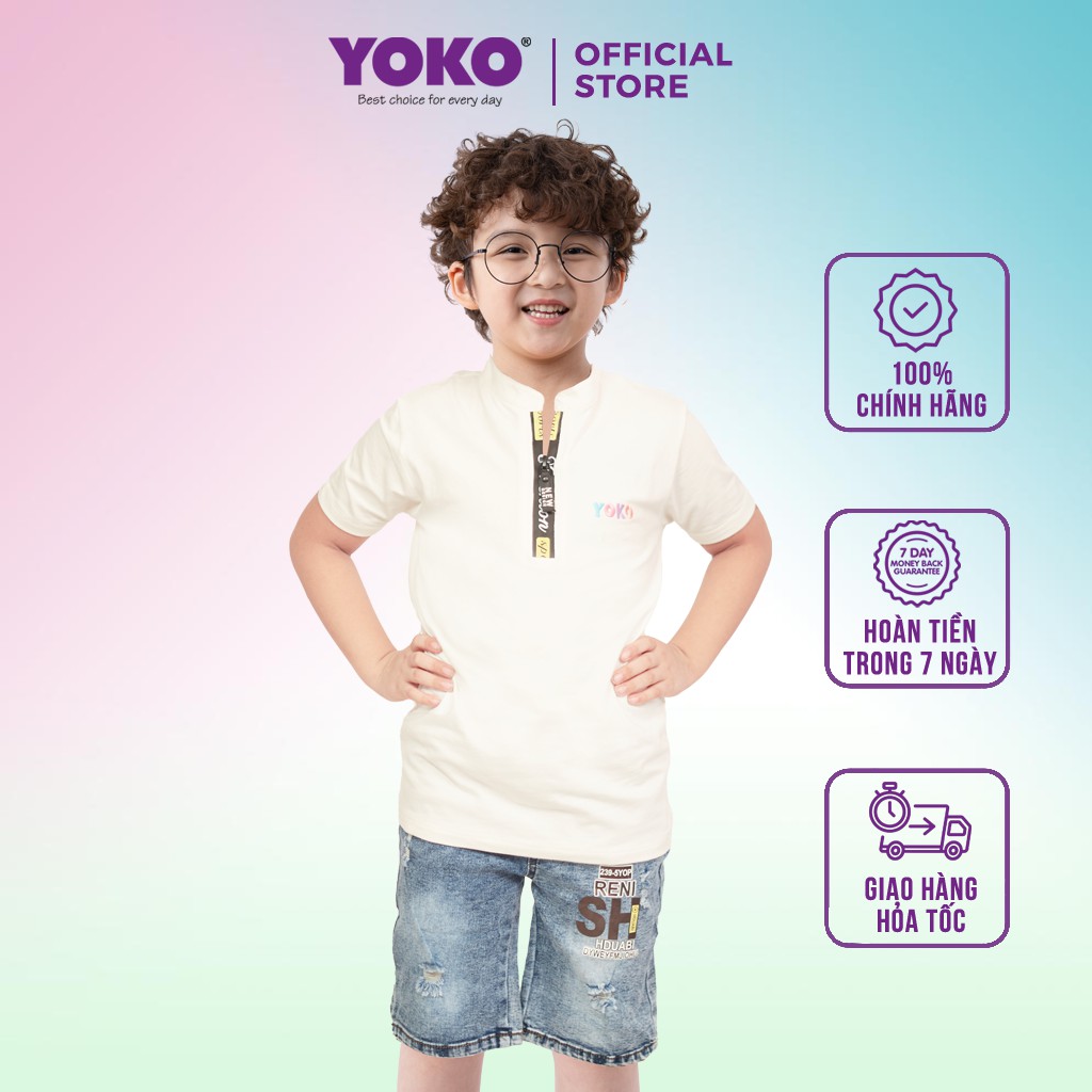 Áo Thun Cổ Trụ Bé Trai (1-9 Tuổi) YOKO KID’S FASHION AO802412T