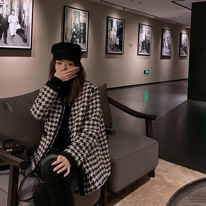 Áo Khoác Len Dày Dáng Rộng Phong Cách Hàn Quốc Thời Trang Thu Đông Mới Dành Cho Nữ 2