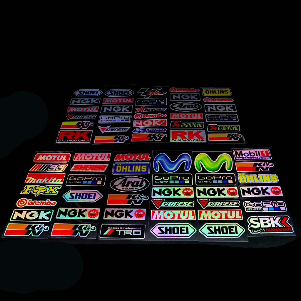 Miếng Dán Trang Trí Mũ Bảo Hiểm Hình Ngk Movistar Độc Đáo