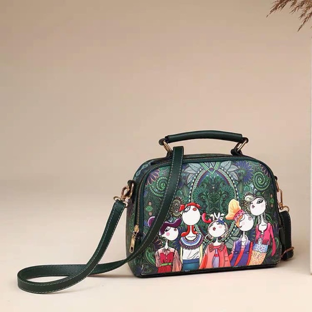 Túi hộp cô gái xanh