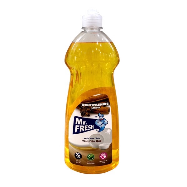 Nước rửa chén Mr.Fresh 790ml tinh dầu Quế / Trà xanh
