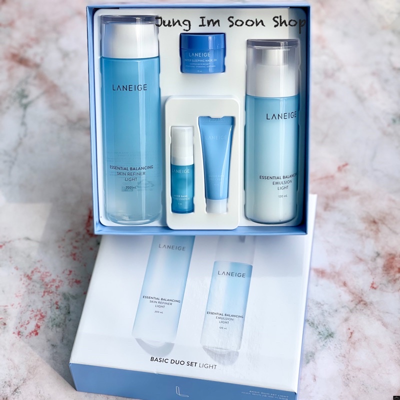 Bộ Dưỡng Ẩm Sáng Da Laneige Basic Duo Set Light