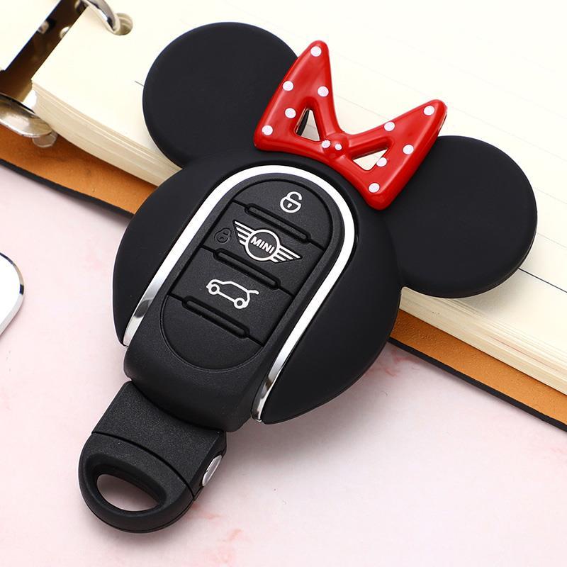 Suitable for MINI Cooper modified cartoon Mickey and Minnie key case COUNTRYMAN JCW CLUBMAN F54 F55 F56 F57 F58 F60 key case