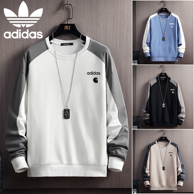 ADIDAS Áo Nỉ Cổ Tròn Dài Tay Thiết Kế Giản Dị Thời Trang Dành Cho Nam