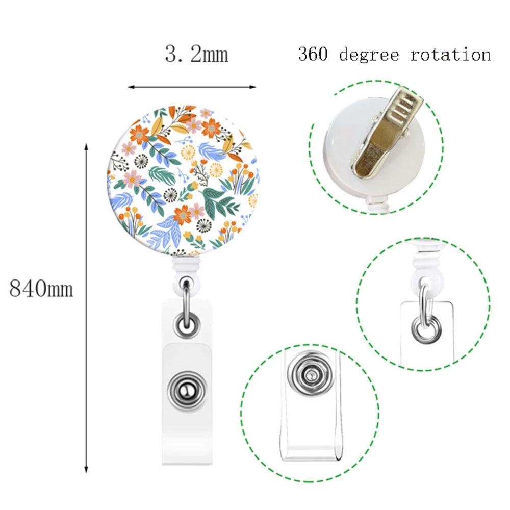 Móc Khóa Kẹp Giữ Thẻ ID / Thẻ ID Họa Tiết Sáng Tạo