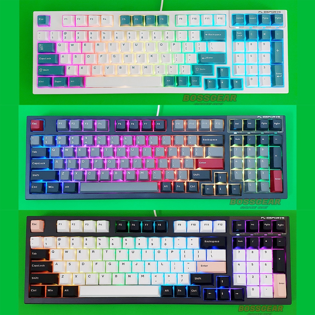 Bàn phím cơ FLEsports FL980CP Hotswap Kailh box switch LED RGB Chính hãng