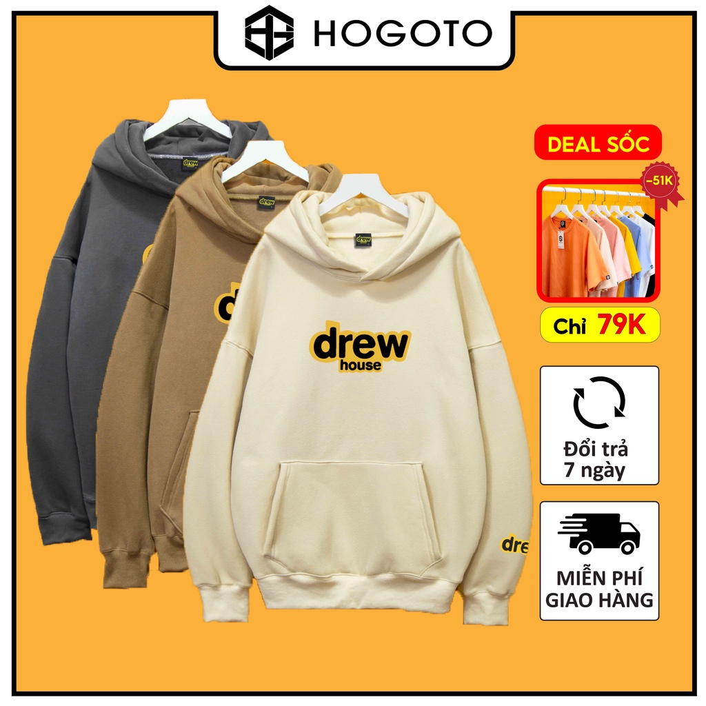 Áo nỉ Hoodie Drew house Hogoto shop , áo Hoodie nỉ bông cottn unisex