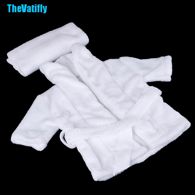 Set 2 món áo choàng tắm + khăn choàng vải nỉ mềm làm đạo cụ chụp ảnh cho bé sơ sinh 0-2m