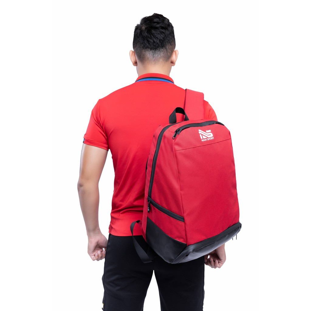 Balo bóng đá cao cấp Nam Sport Đỏ - Có ngăn để giày, đồ dơ riêng - Chống nước