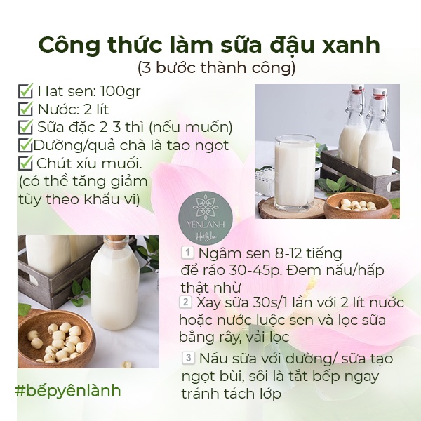 Hạt sen thơm sấy lạnh khô Việt 100gr-250gr-500gr Yenlanhnatural