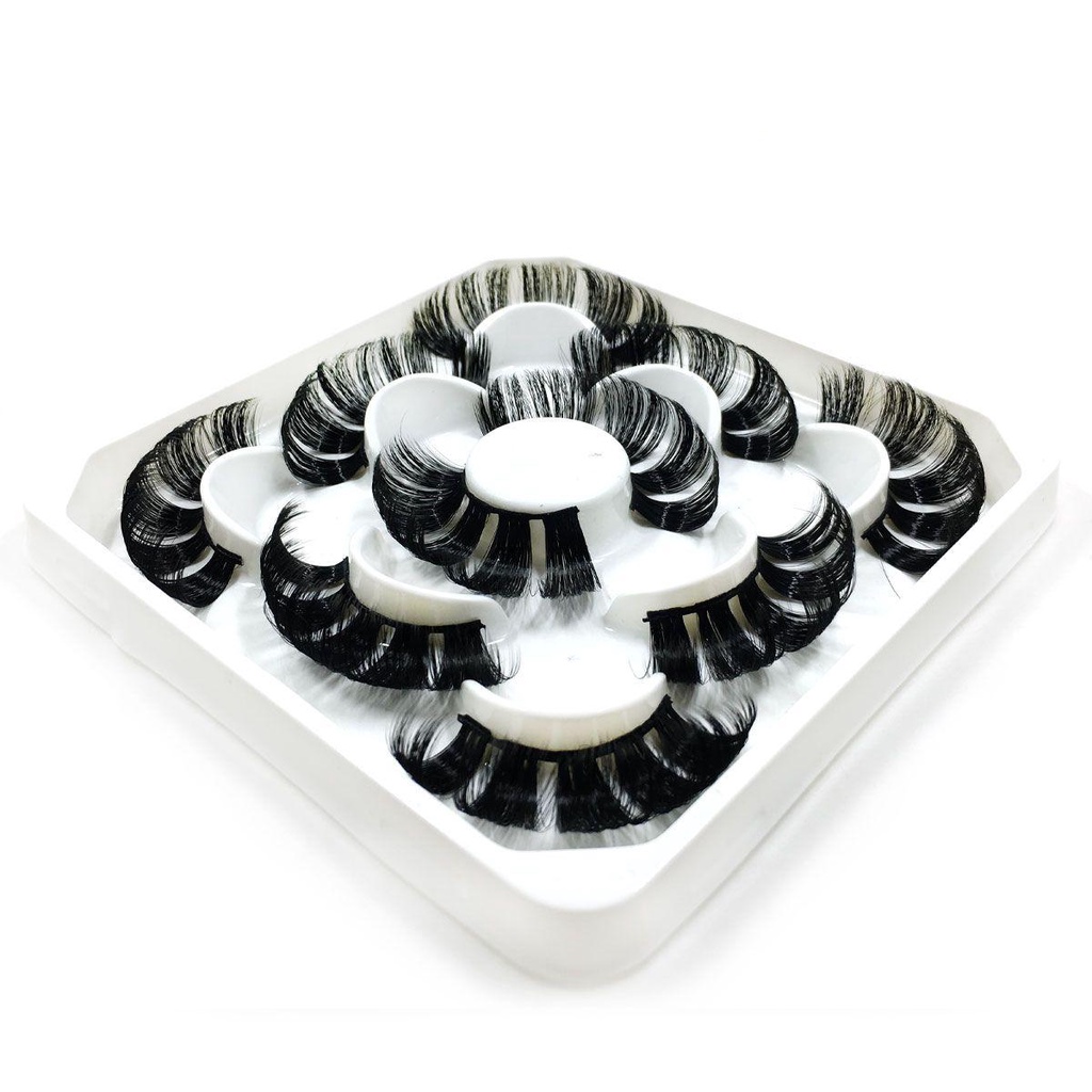 Set 5 Cặp Lông Mi Giả MIH SKONHED 3D Bằng Lông Chồn Không Chứa Chất Nhờn