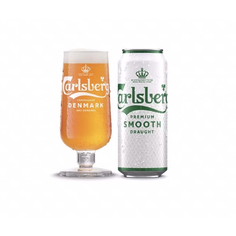 Bia Carlsberg Premium Smooth lon - lốc 6 lon 500ml