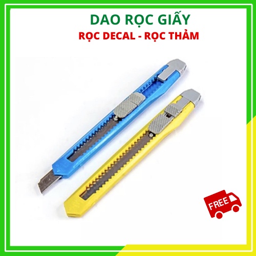 Dao rọc giấy decal dán kính, dán tường nhỏ gọn tiện lợi cán nhựa an toàn mini