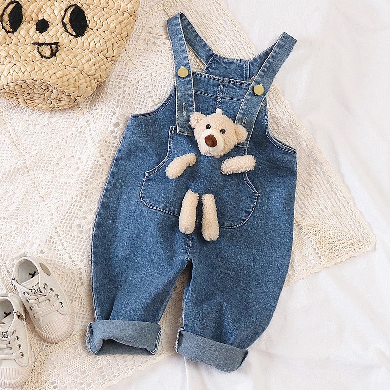 Quần Yếm Denim Dễ Phối Đồ Phong Cách Mới Cho Bé