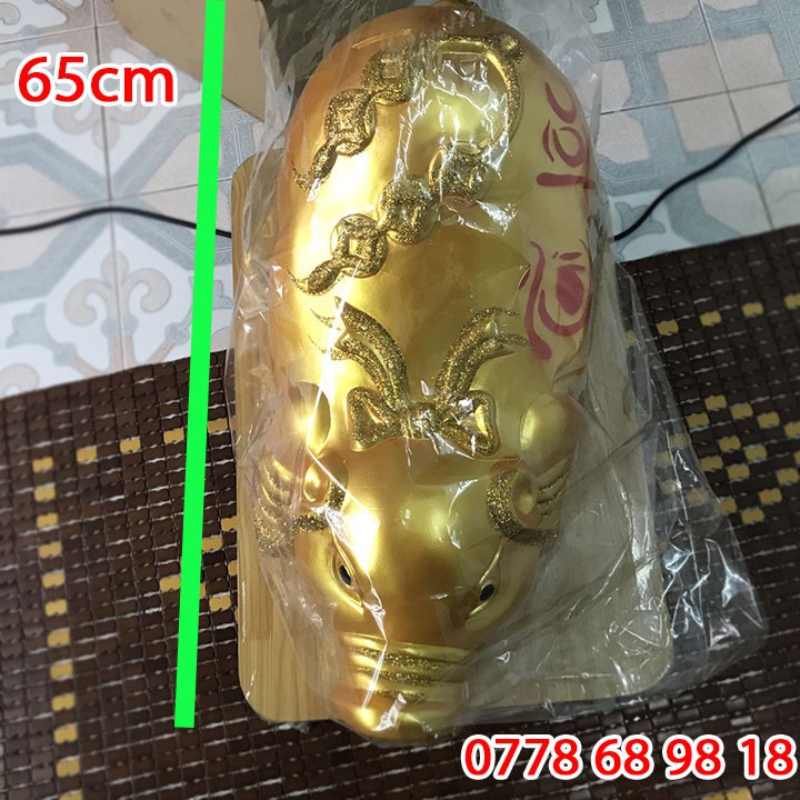 Mua heo đất vàng size to lớn, heo đất khổng lồ, lợn tiết kiệm to bự size dài 65cm và 70cm