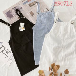 Lenkapas - Váy yếm jeans túi ngực 3 màu (hình chụp thật)
