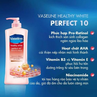 Gel dưỡng thể Dịu mát trắng da Vaseline Healthy White Fresh & Fair 350ml