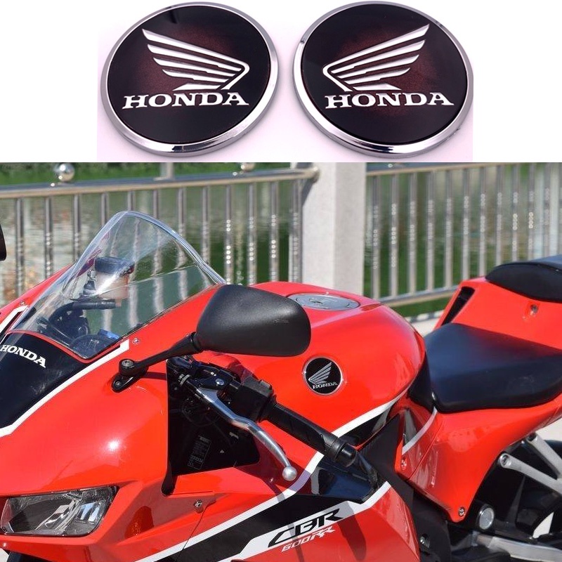 Tem Logo Cánh Chim Honda Biểu Tượng Acrylic Xe Mô CBR 250 600 1000 900 400 Huy hiệu bình xăng 62mm 2 chiếc
