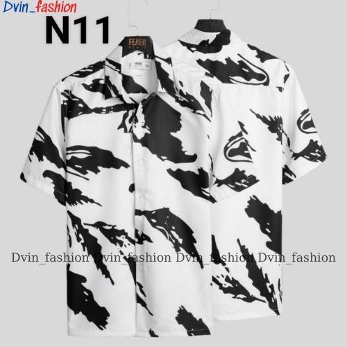 Áo sơ mi cộc tay nam , vải lụa form regular Dvin_fashion