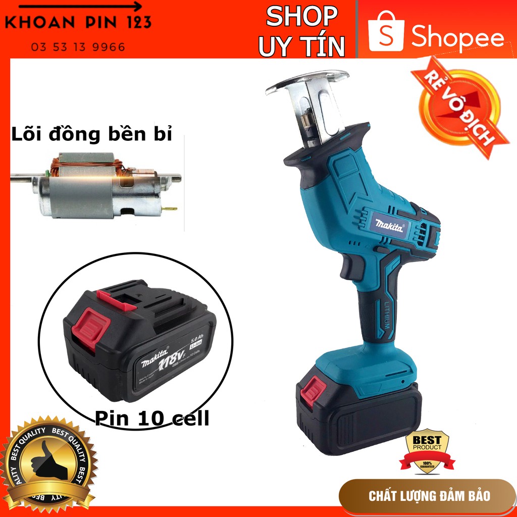 Máy cưa kiếm dùng pin Makita hàng chuẩn