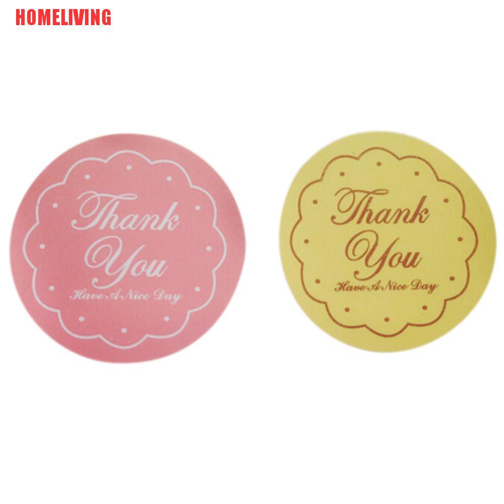 Set 24 Miếng Dán Hình Oval In Chữ Thank You Nhãn Dán Cho Gói Quà Phong Bì Túi Thẻ Con Dấu Hình Oval Cảm Ơn