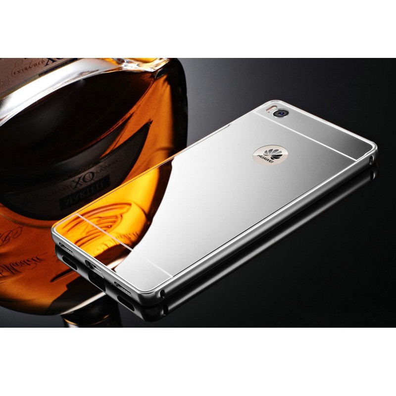 Ốp lưng viền kim loại lưng gương bóng cho Huawei Ascend P8.