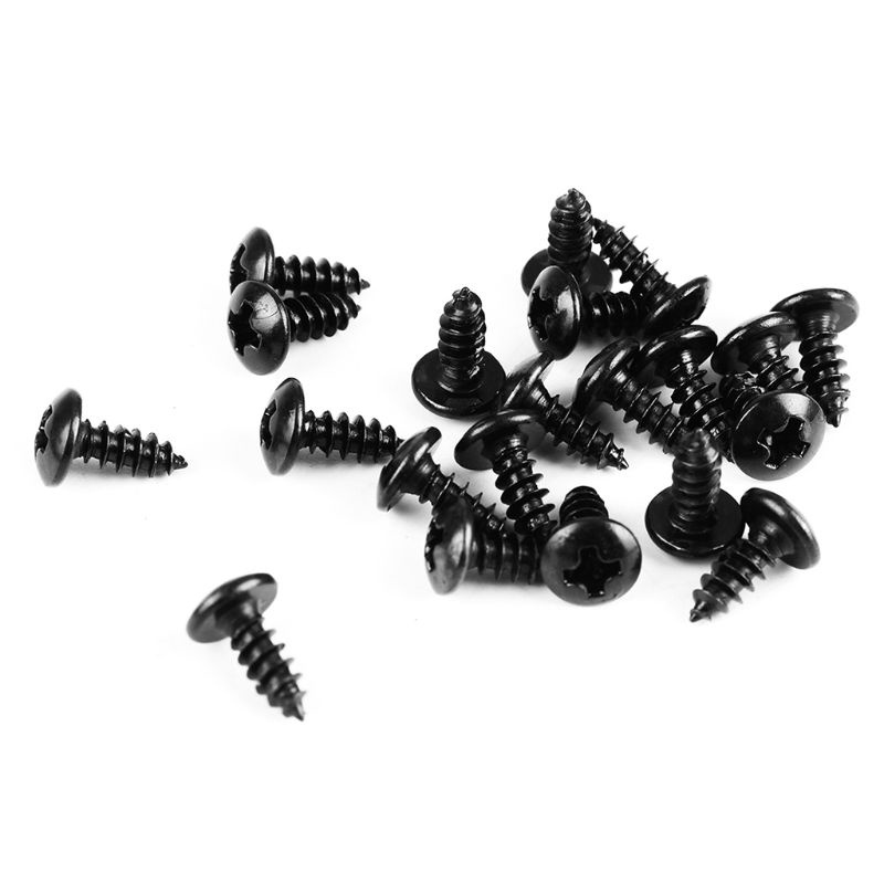 Set 100 Đầu Cắt Ren Xoắn Tròn M3 Bằng Thép Màu Đen Cho Máy In 3d
