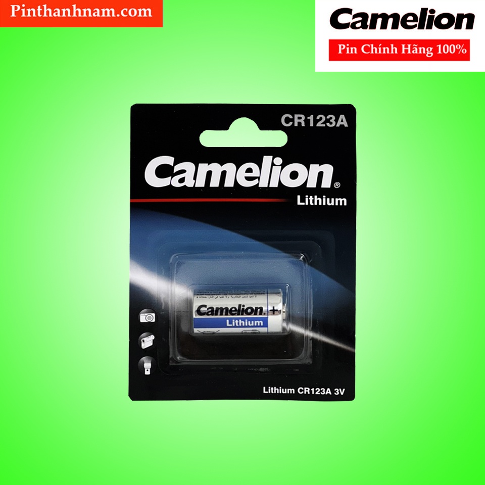 Pin CR123A Camelion lithium 3V vỉ 1 viên dung lượng cao