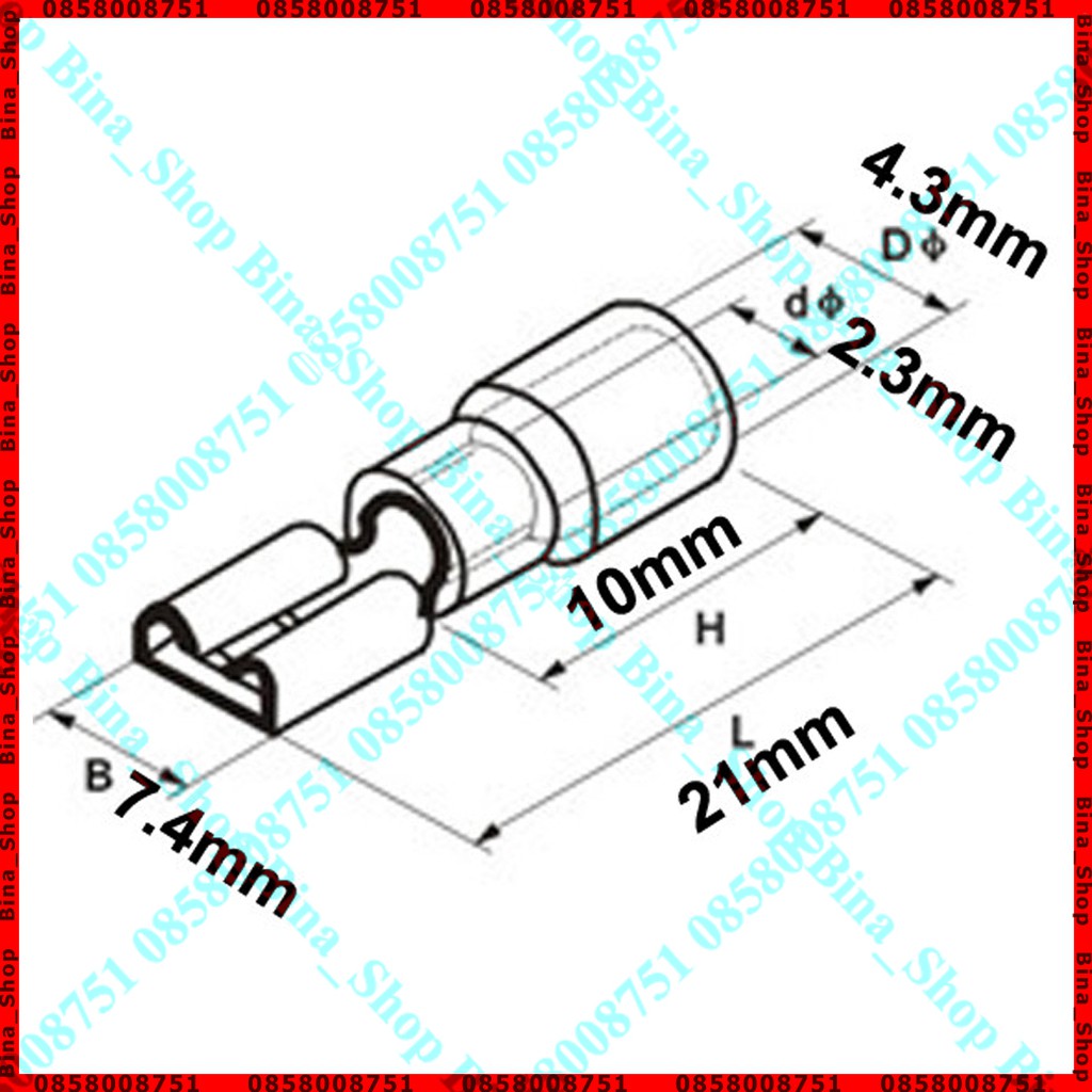 [1 cái] Đầu cos FDD2-250 / MDD2-250 cos ghim đỏ/xanh (ngẫu nhiên)