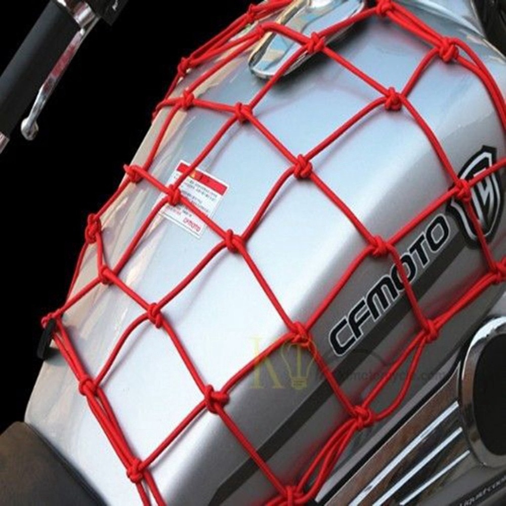 Xe máy sửa đổi bình xăng túi lưới mũ bảo hiểm hành lý màu đen