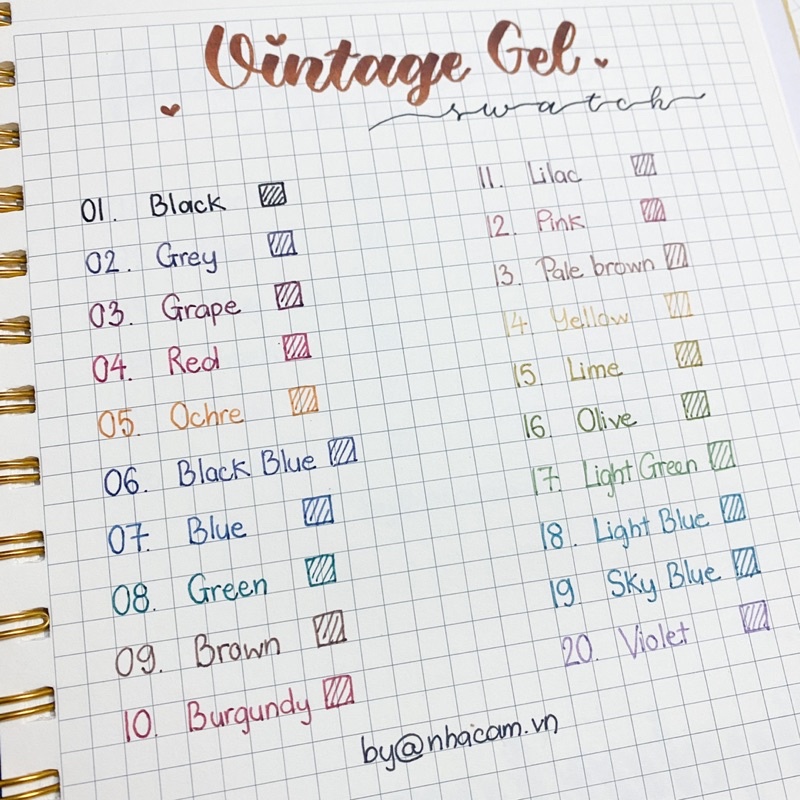 Bút Gel 0,5mm Vintage Ink DS Nhà Cam