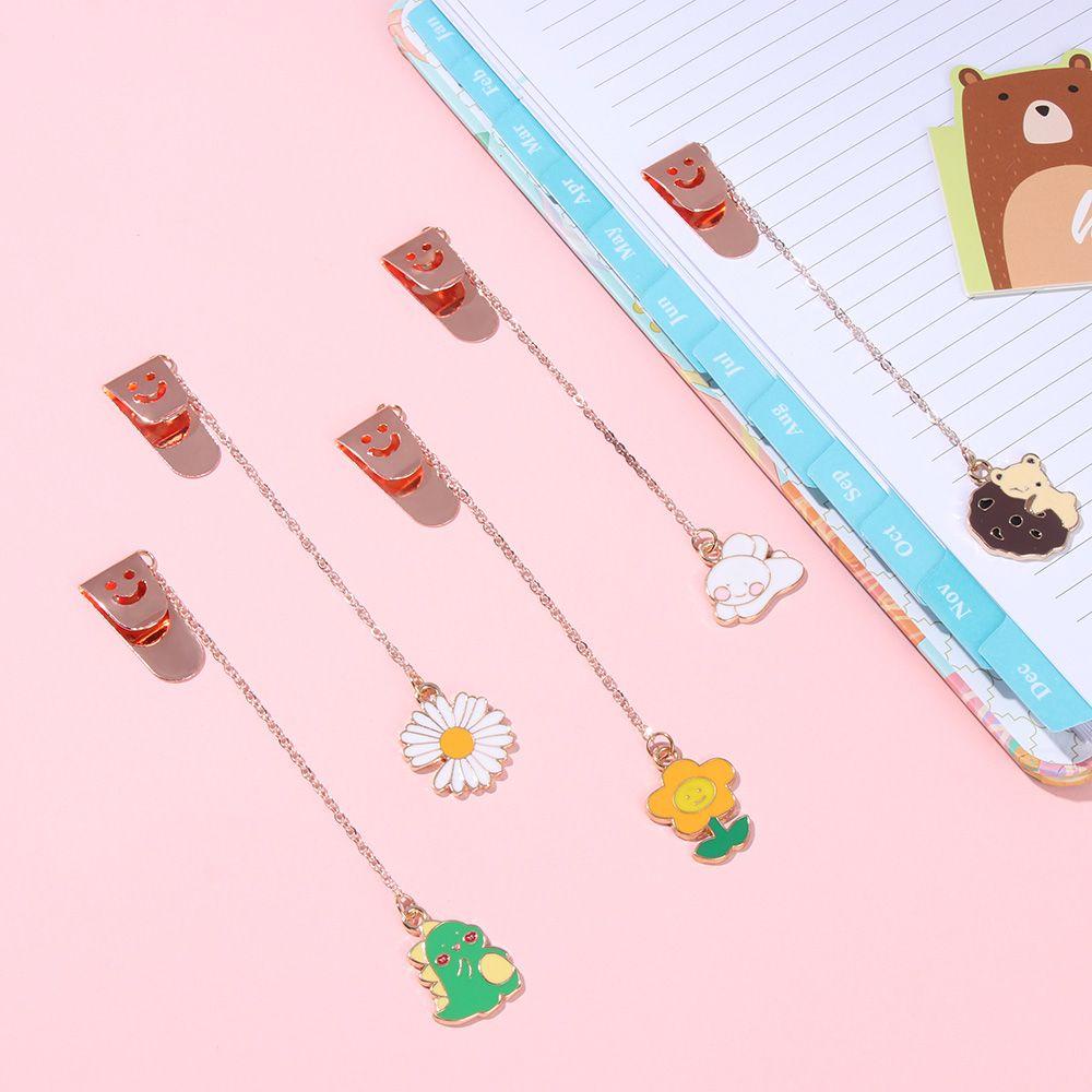 Thẻ Đánh Dấu Trang Sách Hình Hoa / Cừu Hoạt Hình Màu Cầu Vồng Dễ Thương