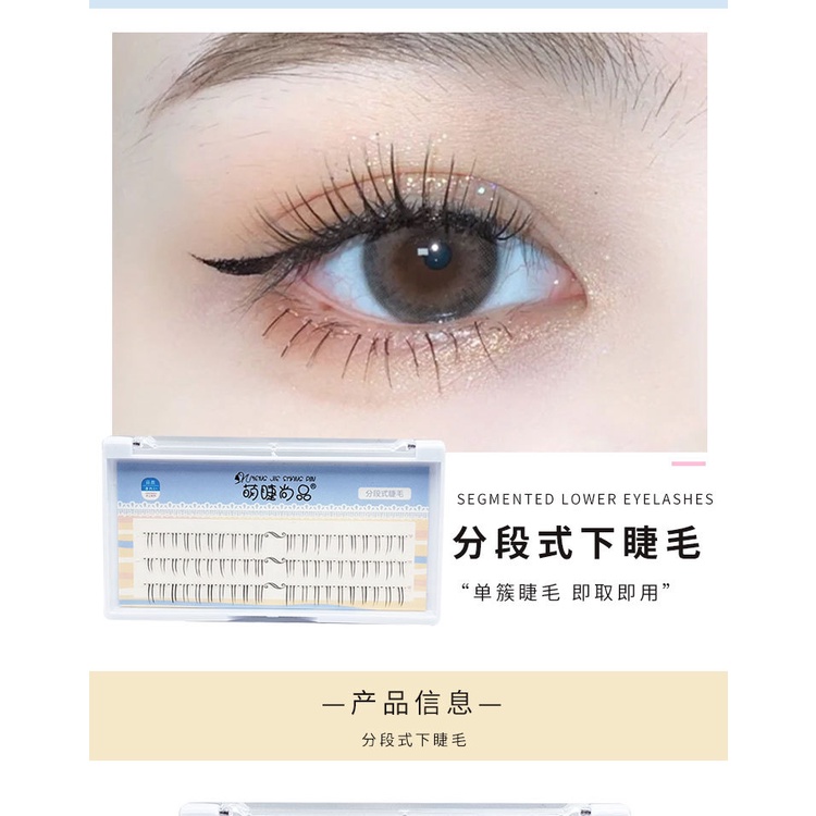 [Hàng Mới Về] Cụm Lông Mi Giả  Điểm Tự Nhiên Tóc Barbie Chùm Ctiên Nhẹ Trang Hot Trend (Gửi keo dán miễn phí）