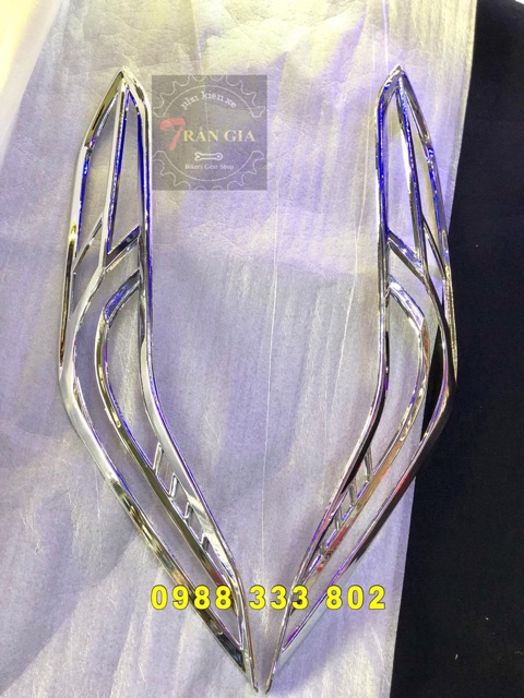 Chụp xi nhan trước Vario 2018 xi inox  - chụp đèn sương mù Vario 150 - đồ chơi xe vario