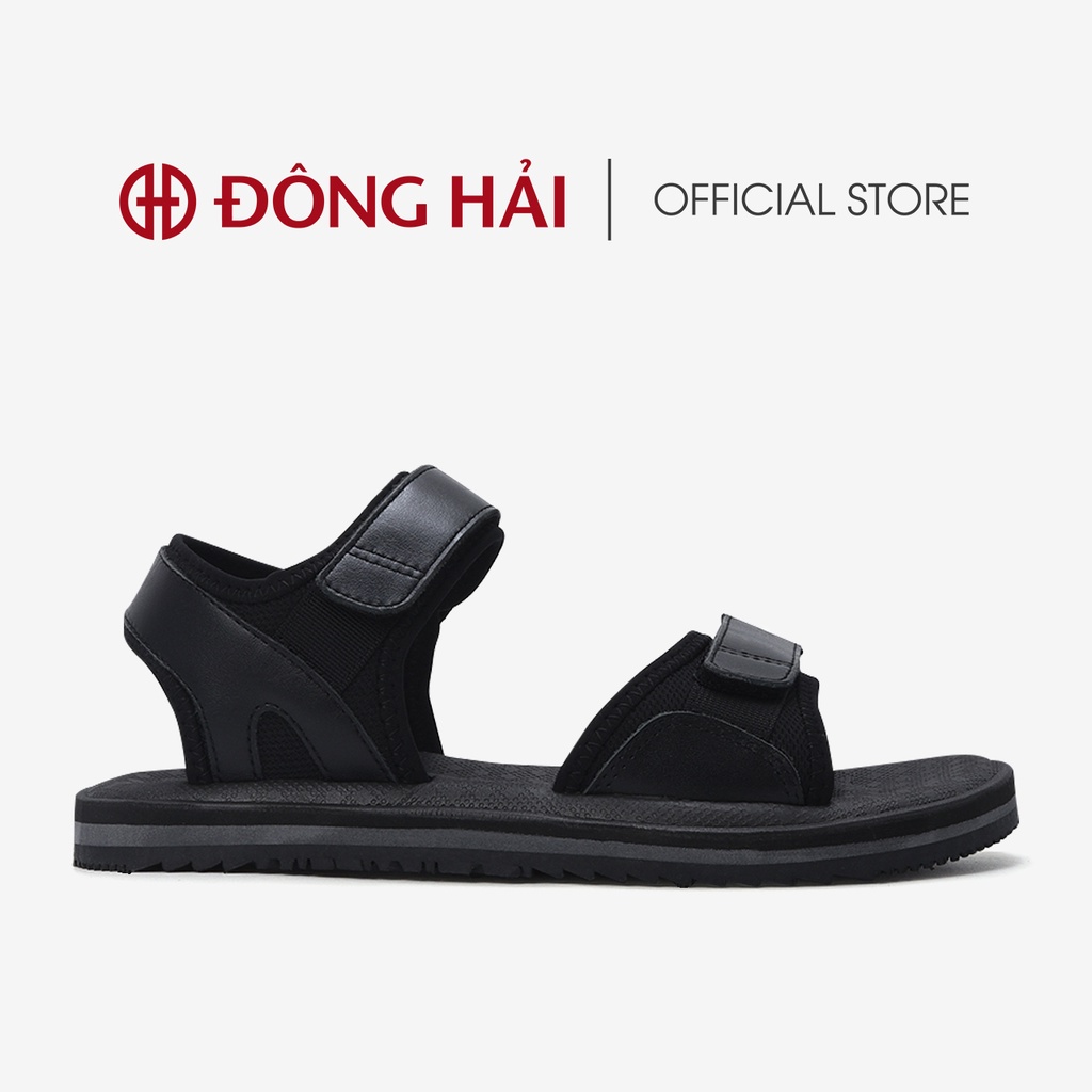 Giày Sandal nam Đông Hải thiết kế quai ngang vải dệt phối da trơn thời trang chắc chắn đế cao su siêu nhẹ - S3222