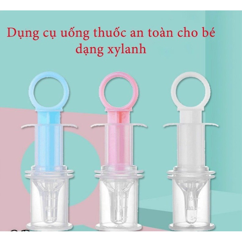 Dụng cụ cho bé uống chống sặc núm cao su mềm- Xi lanh uống thuốc