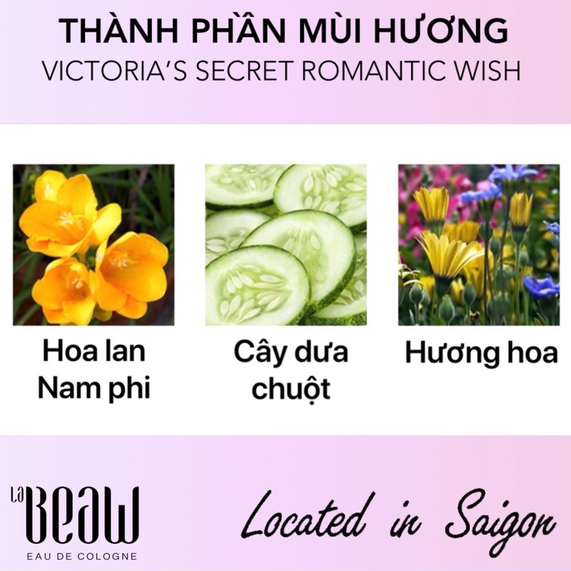 Nước hoa nữ ROMANTIC WISH Victoria’s Secret 💜 LABEAW - Eau de Cologne | BigBuy360 - bigbuy360.vn
