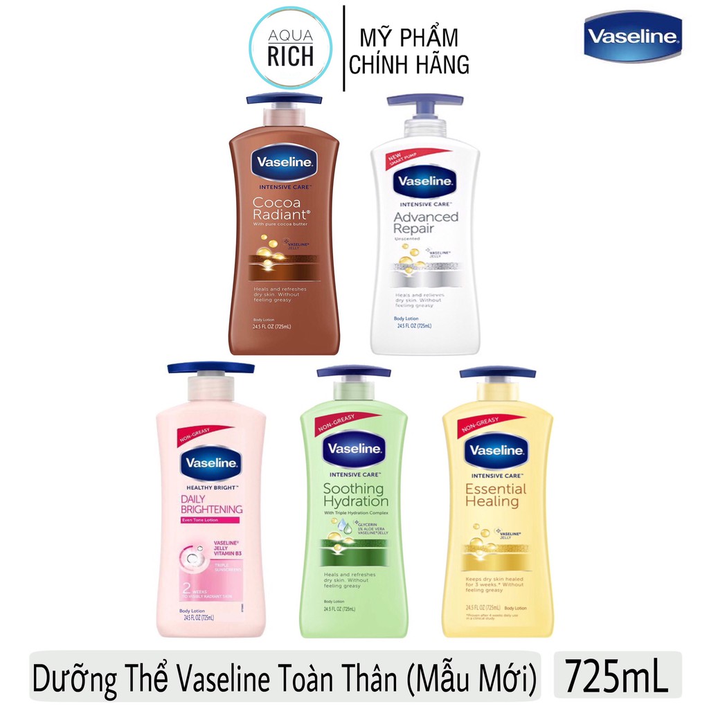 (Có Sẵn Màu Hồng) Dưỡng Thể Vaseline 725ML HỒNG 725ML- VÀNG - XANH - TRẮNG - 50X