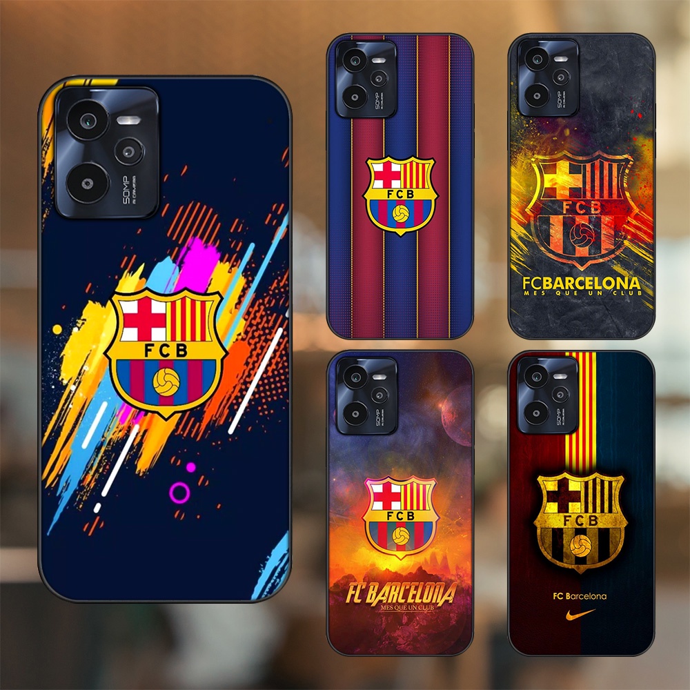 Ốp lưng Realme C35 viền đen in hình Barcelona Barca