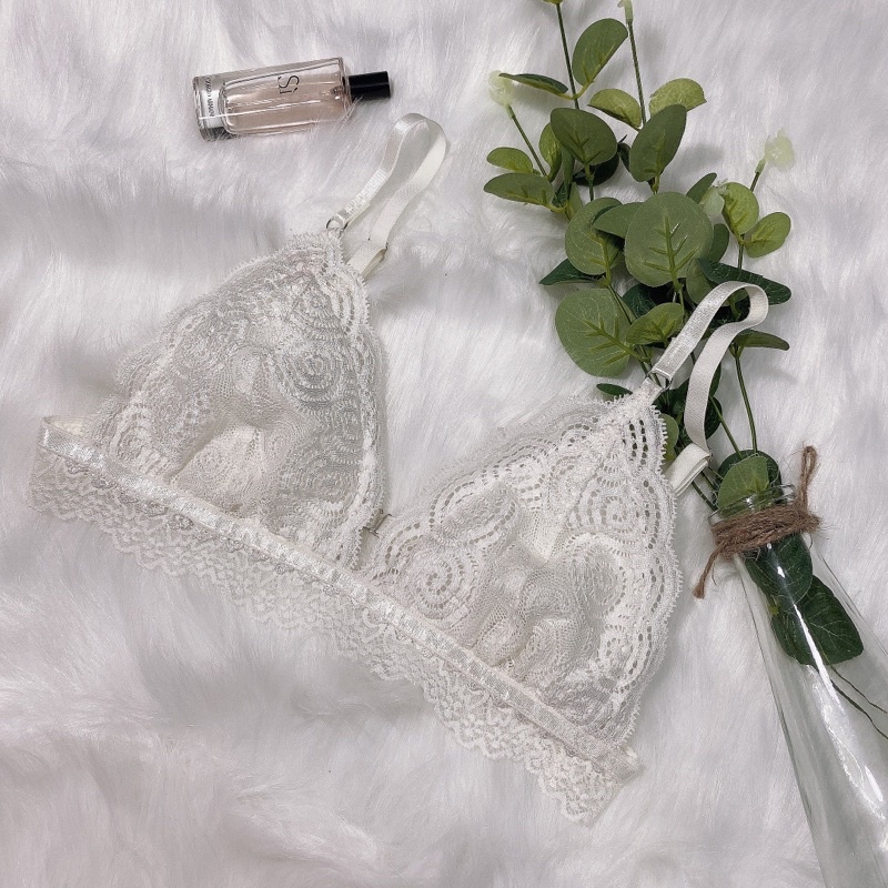 Katie White Bralette - Áo lót ren trắng dễ thương thoải mái sexy | BigBuy360 - bigbuy360.vn
