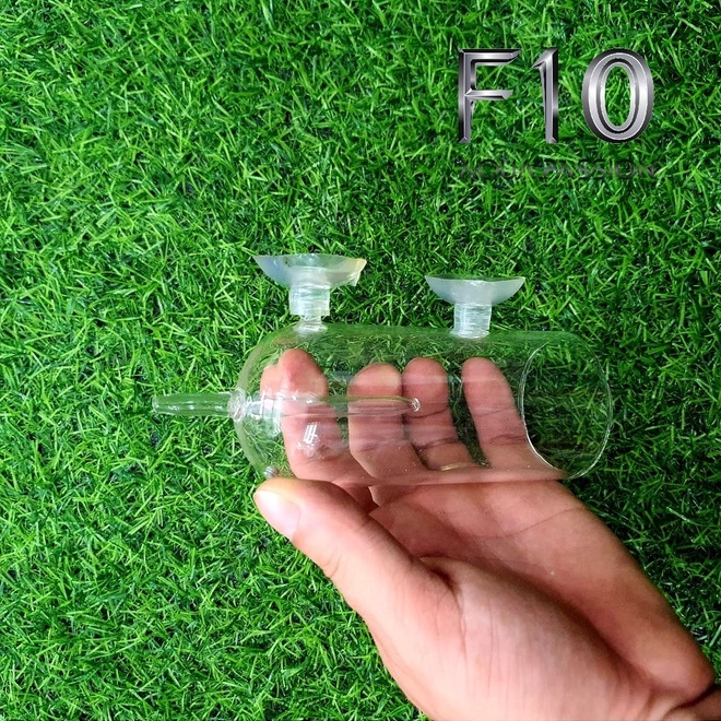 Cốc sủi oxy chống văng nước - cốc sủi thủy tinh chống bắn nước bể cá ( Tặng kèm dây sủi và quả sủi )