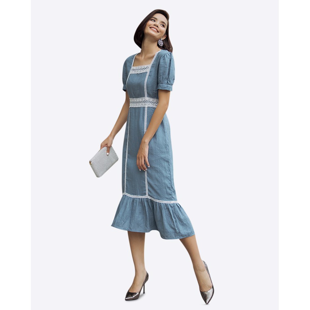 Đầm Nữ Linen Xanh F2 Fashion &amp; Freedom
