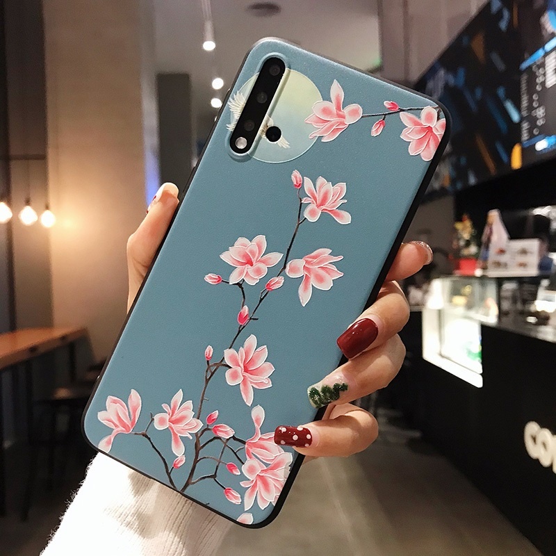 Ốp điện thoại tpu mềm nhám họa tiết hoa 3d thích hợp cho iphone 13 12 11 pro x xr xs max se 2020 7 8 plus