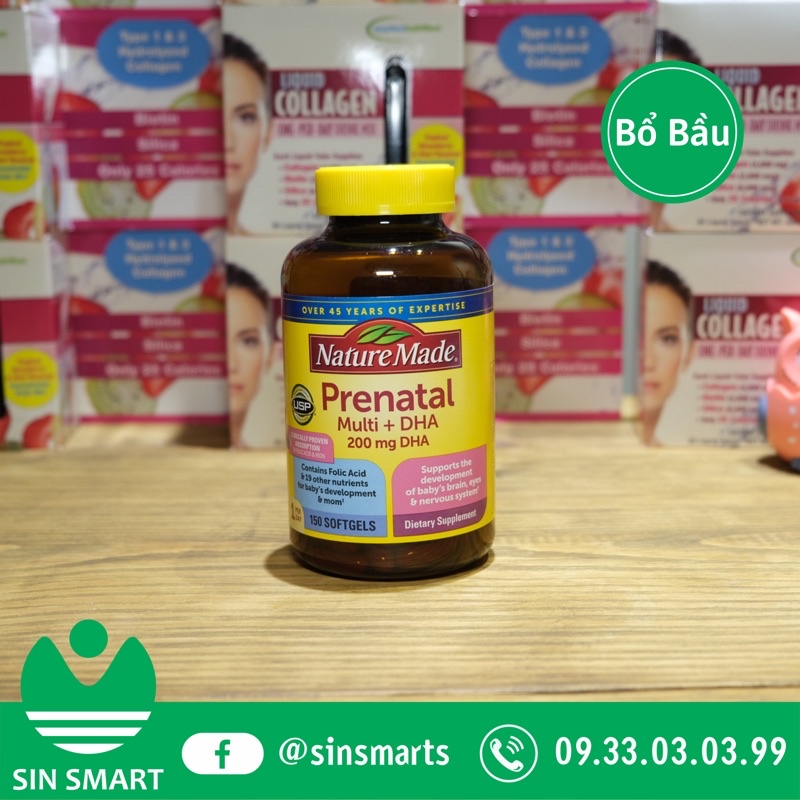 [Date xa] Bổ Bầu Prenatal Multi+DHA 150 viên của Mỹ